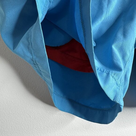 Birddogs Shorts Mens Medium Blue Red Performance Pockets Zipper Athletic Gym - Picture 4 of 13
